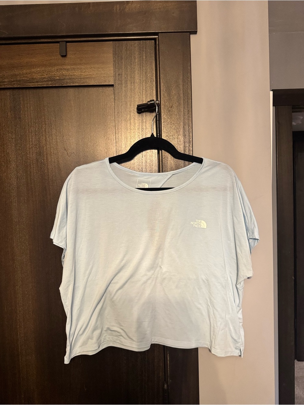 The North Face Women's Pale Blue Short Sleeve Crew Tee - Picture 1 of 3